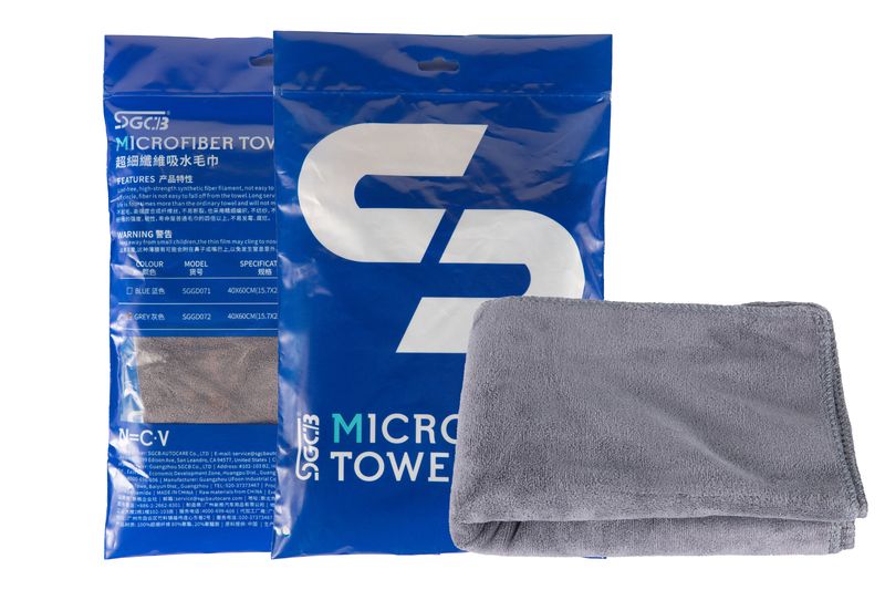 Microfiber Towel Mikrofiber dəsmal-40x60Csm/400gsm/boz Microfiber Towel Mikrofiber dəsmal-40x60Csm/400gsm/boz - Şəkil 1